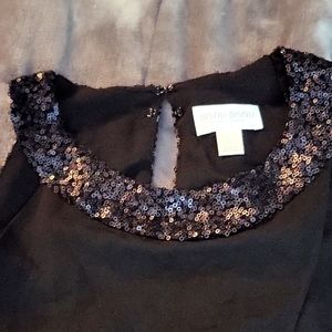 BISOU BISOU BLACK SEQUIN TOP